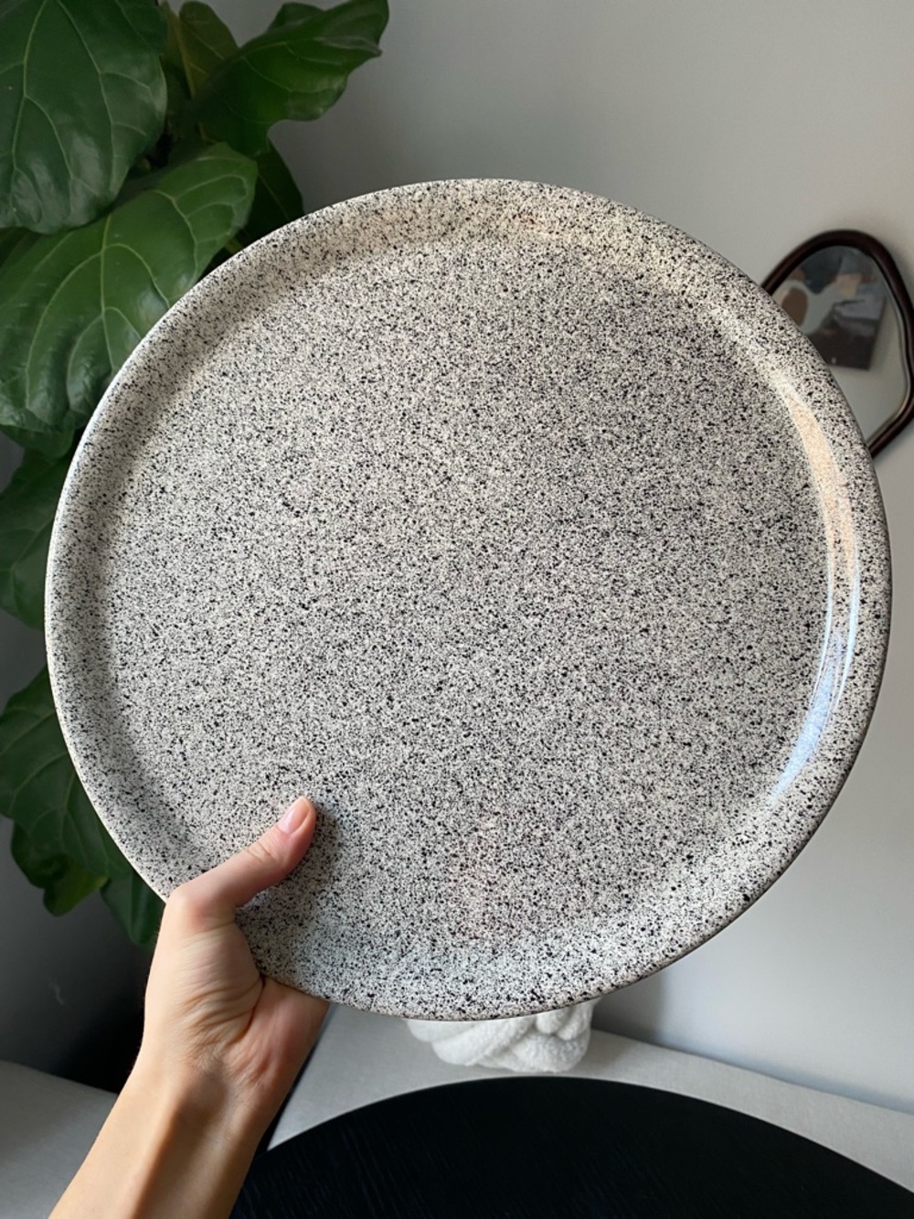 Syracuse China Large Serving Platter - Speckled Grey